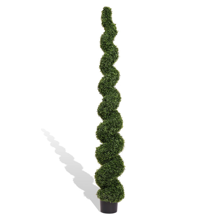 Artificial Outdoor UV Resistant Plastic Boxwood Topiary Spiral Tree