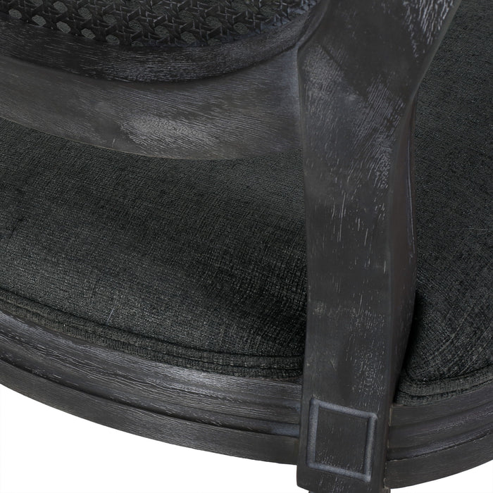 French Country Dining Chair With Cane Backrest (Set of 2)