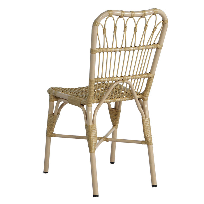 Outdoor Wicker Patio Dining Chairs Set With Durable Frame And Rattan Weave