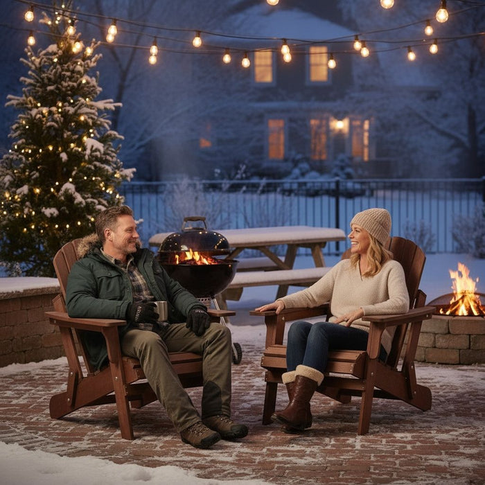 Oversize Outdoor Folding Adirondack Chair, Patio Chair For Garden