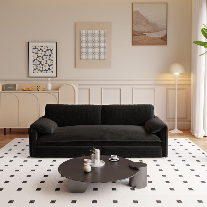 Queen Pull Out Sofa Bed, 3 In 1 Convertible Sleeper Sofa With Side Storage