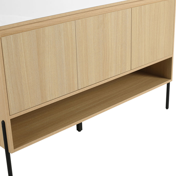 Modern Bathroom Vanity Combo With Single Resin Sink And Storage Cabinet