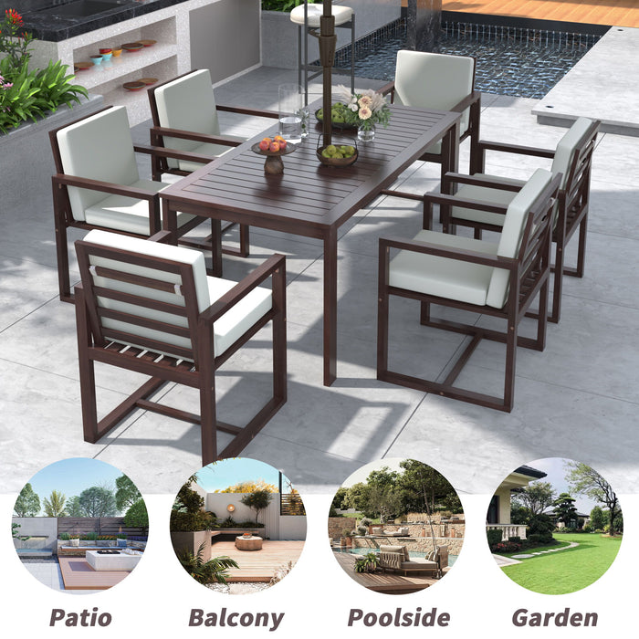 Patio Dining Set Outdoor Dining Table And Chair Set With And Removable Cushions For Patio