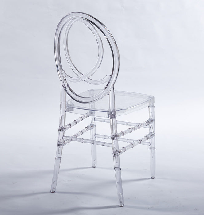 Dining Chair, Plastic Seat, Welding Chair (Set of 4) - Transparent