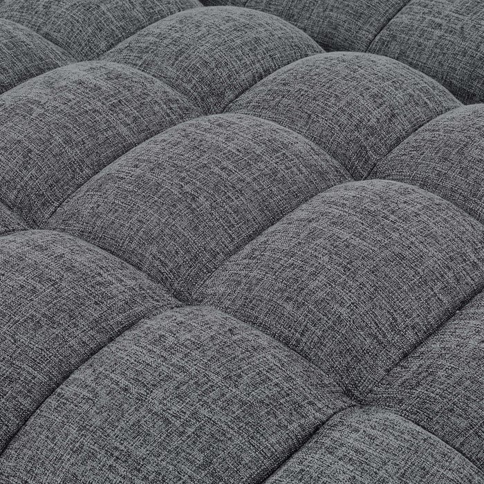 Sienna - Tufted Convertible Sleeper Sofa With Chaise - Gray