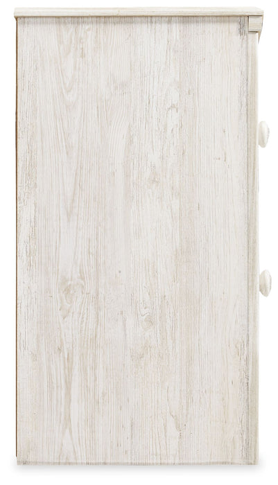 Paxberry - Two Drawer Night Stand - Whitewash