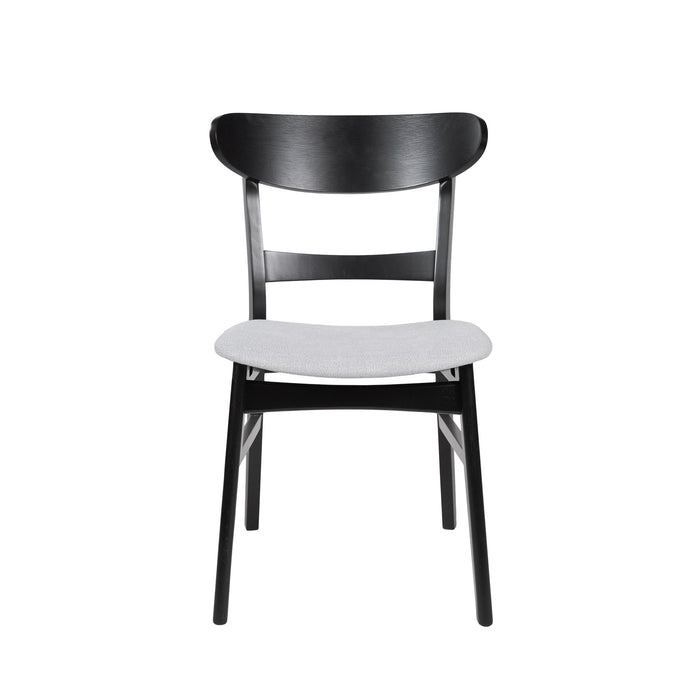Mid Century Dining Chairs With Cushioned Seats And Wood Frame (Set of 2)