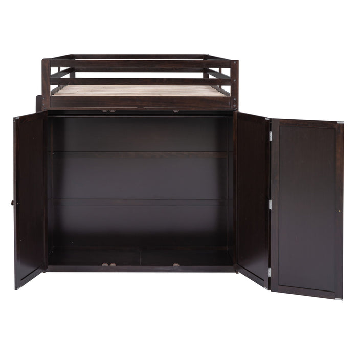 Loft Bed With Drawers, Desk, And Wardrobe