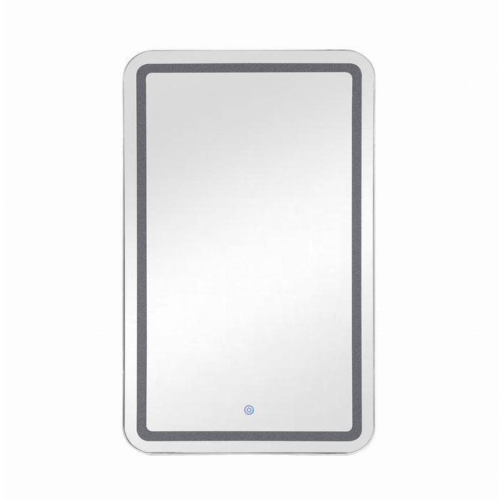 Rectangle Medicine Cabinet Mirror Bathroom Mirror With Storage Wall Mounted Medicine Mirror Cabinet With LED - Sliver
