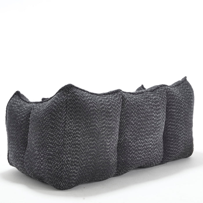 Comfortable Dual Beanbag Chair With High Resilience Foam Core For 2 People