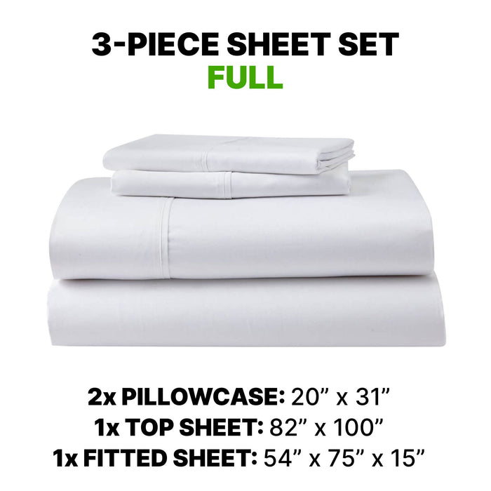 Sheet Set Luxurious Supima, Wrinkle Resistant, Breathable, With 2 Ghostgrip Band