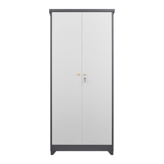 Outdoor Cabinet, Large Capacity Storage Vertical Tall Design With Shelves And Secure Lock