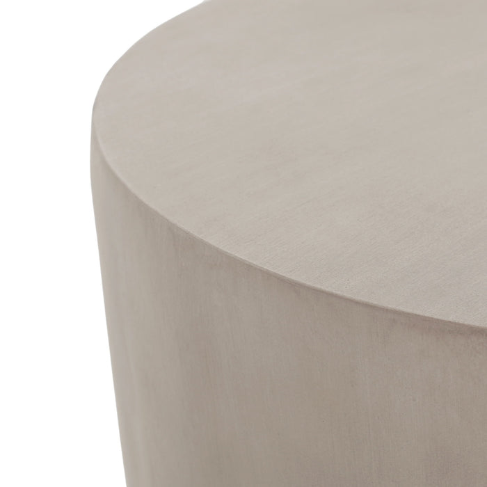 Outdoor Round With U Shape Side Table - Light Gray