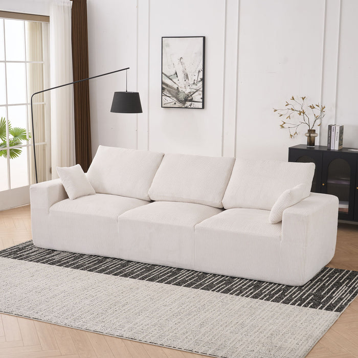 Modular Sectional Sofa With Ottoman, USB And Type C Charger, Petal Armrest Design