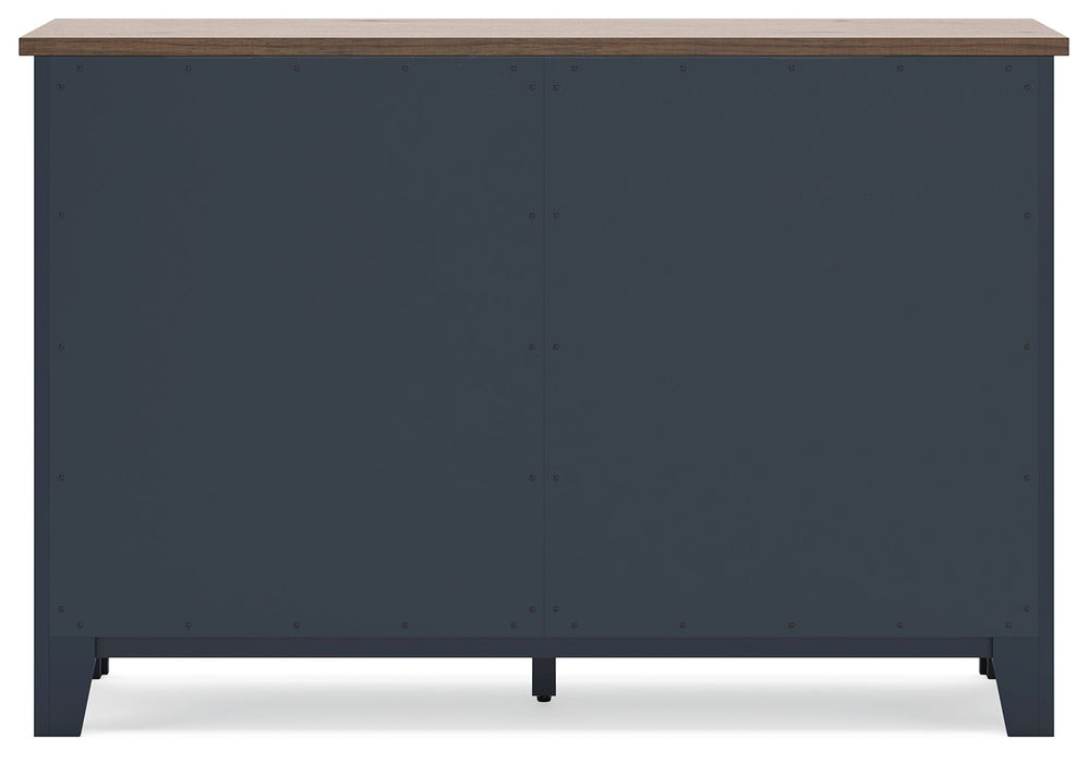 Landocken - Dresser - Brown / Blue