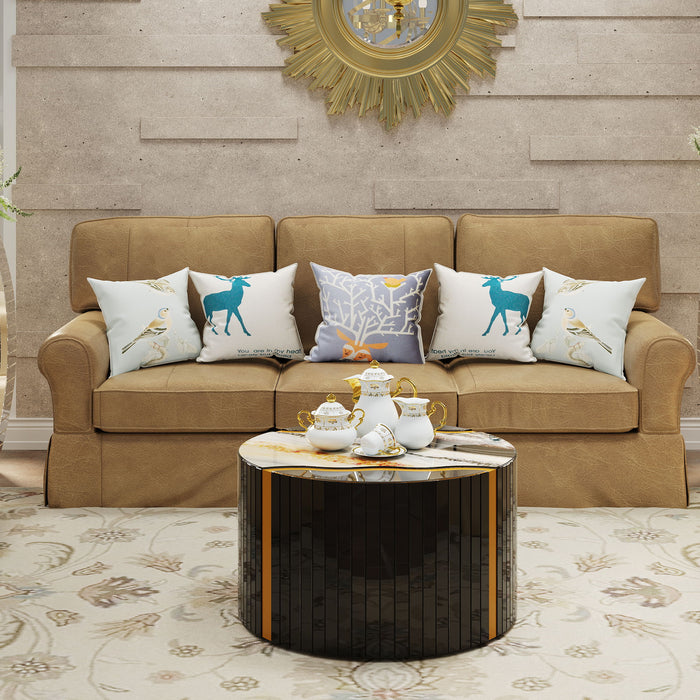 Round Mirror Coffee Table, Living Space Furniture