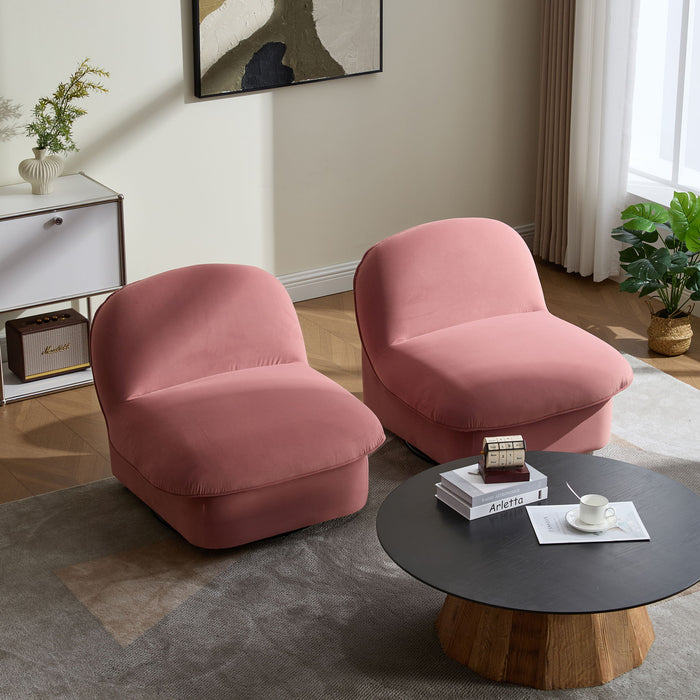 Pumpkin Shaped Swivel Accent Chair, 360 Degree Rotation For Living Room