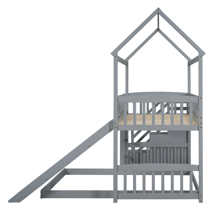 House Bunk Bed With Slide