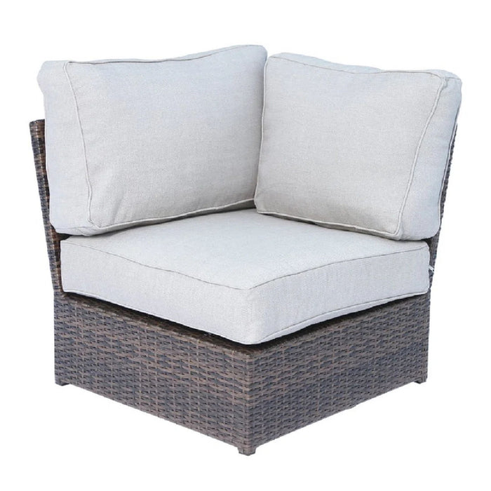 Wicker Outdoor Sectional With Weather Resistant Cushions And Table