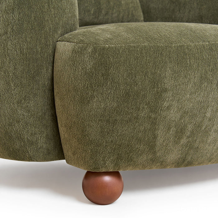 Clubchair, Bucket Chair, Decorative Sofa With Pillow, For Living Roon - Olive Green