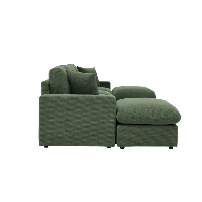 Sectional With 2 Ottomans