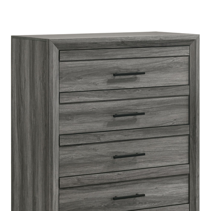 Denver - 5 Drawer Chest - Gray