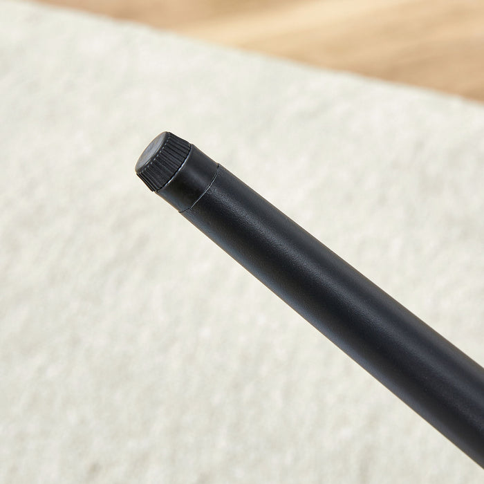 Modern Medieval Style Cushioned Side Chairs Set With Black Metal Legs For Kitchens