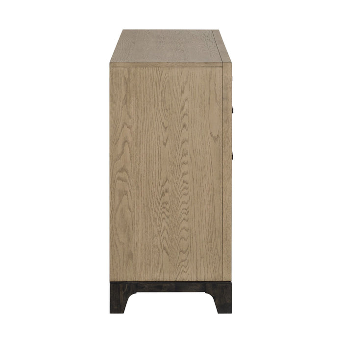 8 Drawer Dresser With Feet And Pulls - Brown