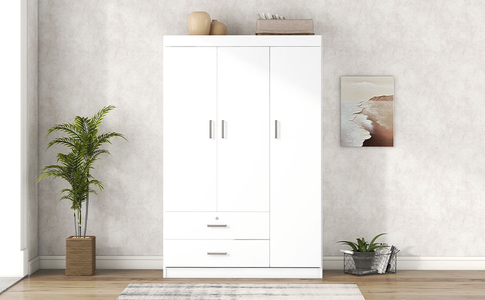 3 Door Wardrobe With 2 Drawers
