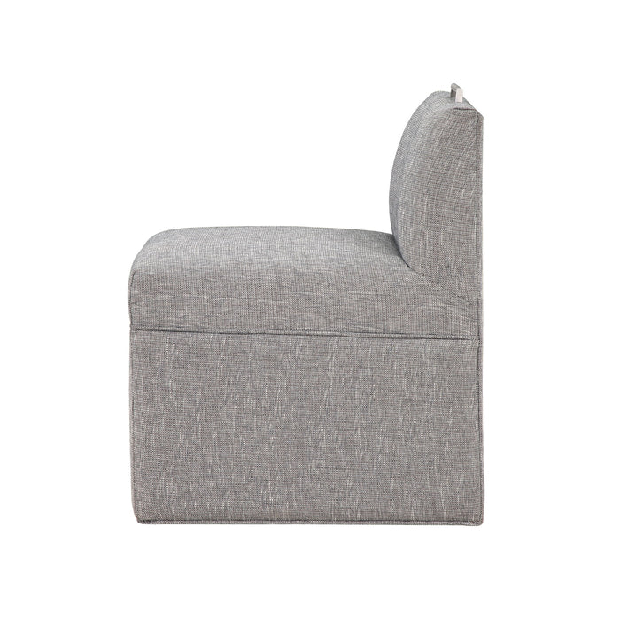 Della - Upholstered Castered Chair - Gray