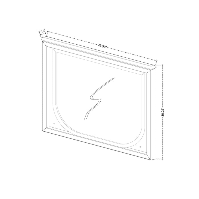 Uriuni - Large Scale Mirror With LED Light - Off White
