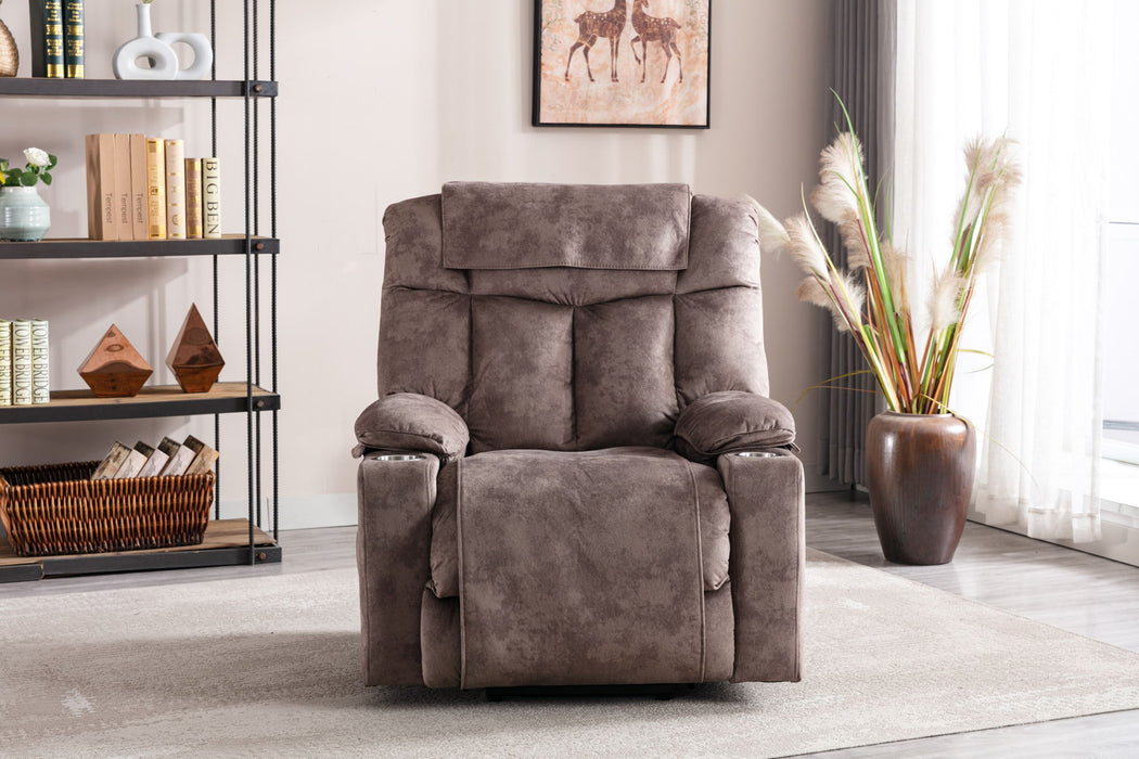 Power Lift Recliner Chair For Elderly, 3 Positions Reclining Chairs With 2 Cup Holders, Electric Sofa Recliner For Livingroom, Comfy Theater Recliner With Usb Port, Washable Chair Covers - Camel