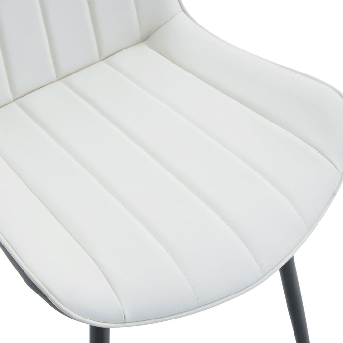Modern Minimalist Dining Chair Set, Extended Seat Cushion