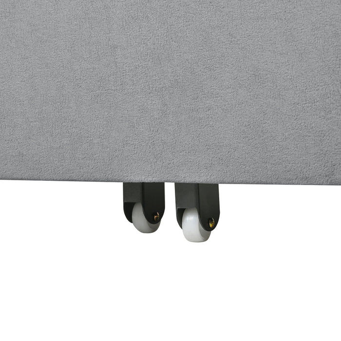 Modern Convertible Sleeper Sofa Bed With Pull-Out Queen Design, Side Storage & Thick Cushions