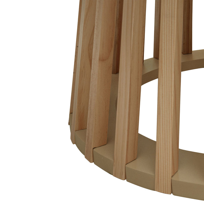 Modern Round Coffee Table With Grille Moldin