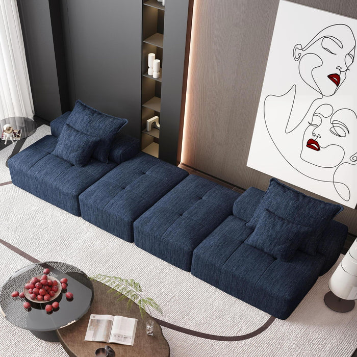 Modern Oversized Diy Combination Modular Sectional Sofa With Pillows