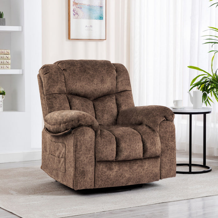 Swivel And Rocking Recliner Chair With Massage And Heating