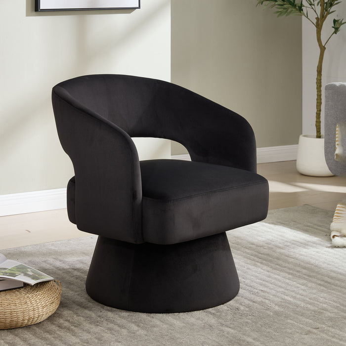 Swivel Barrel Chair With 360 Degree Rotation