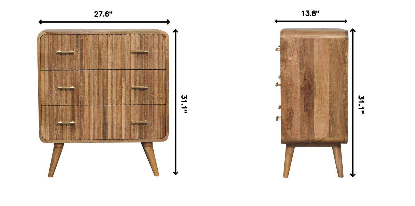 T Bar Ridged Chest - Brown