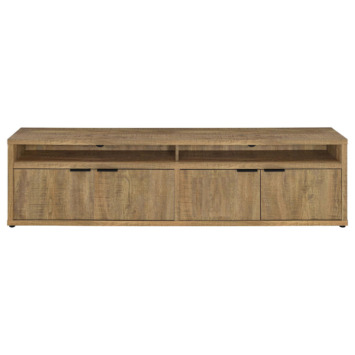 Palmer - 4 Door TV Stand With Open Shelves - Mango Color