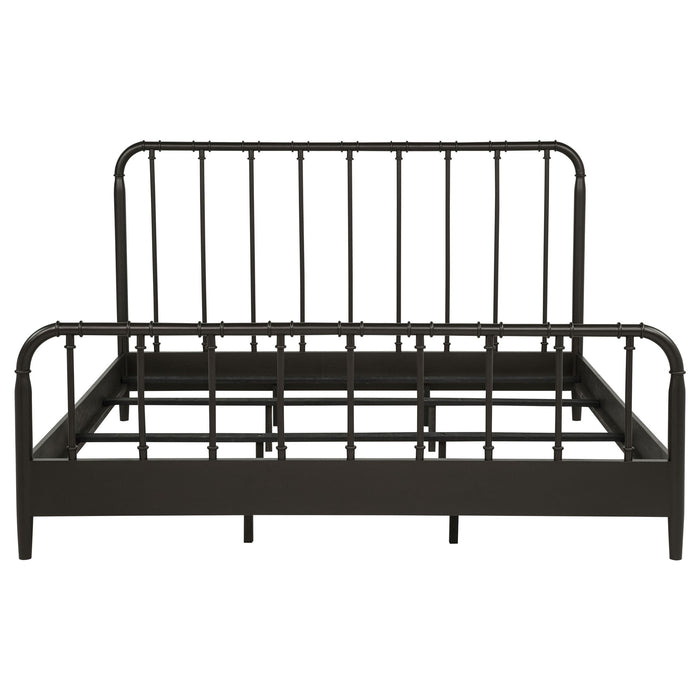 Rocco All Wood Water Pipe Open Frame Eastern King Bed Dark Bronze
