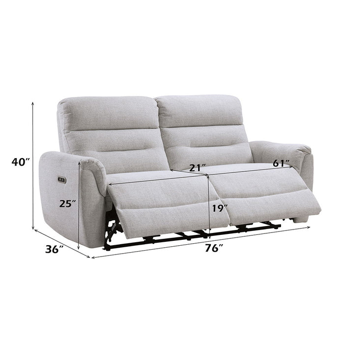 Eastre - Power Motion Sofa With USB Port - Beige Chenille