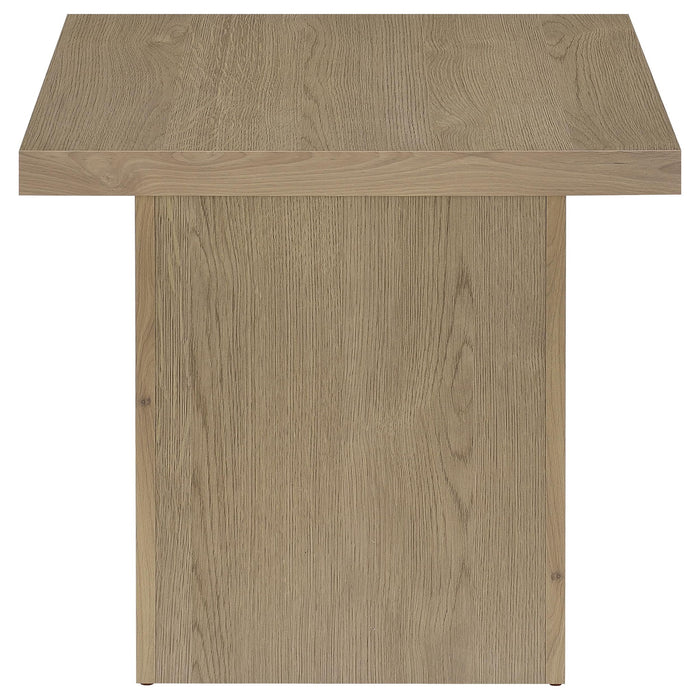 Devar 2-piece Square Cocktail Coffee End Table Set Latte