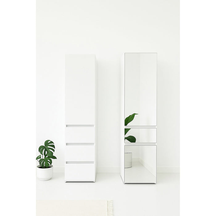 Elise - Modular Closet System With Mirror For Custom Storage Solutions - White
