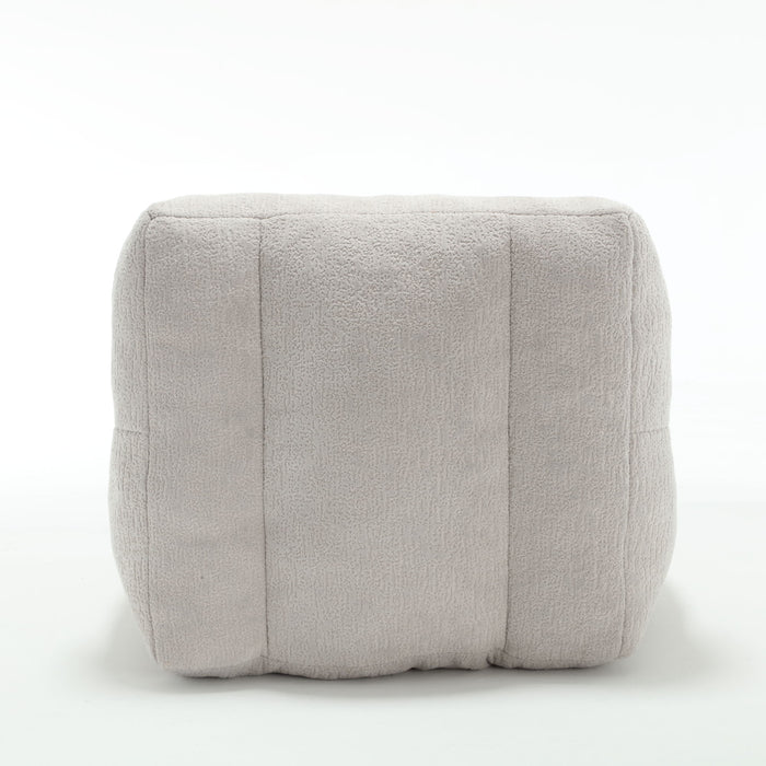 Modern Indoor Fluffy Bean Bag Chair With Memory Foam And Ottoman, Super Soft