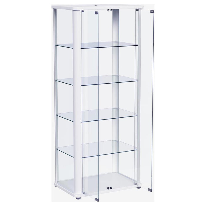 Aero - 5-Shelf Display Curio Cabinet With Led Lighting