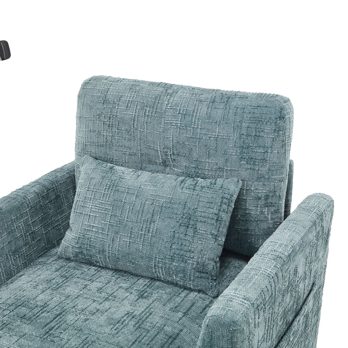 Multifunctional Chenille Recliner Sofa With Storage And Phone Bracket