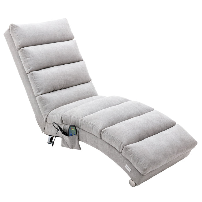 Massage Chaise Lounge Indoor With Remote Control, Ergonomic Electric Massage Lounger