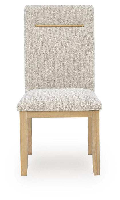 Lasinger - 5 Pc. - Dining Table And 4 Upholstered Side Chairs - Light Brown