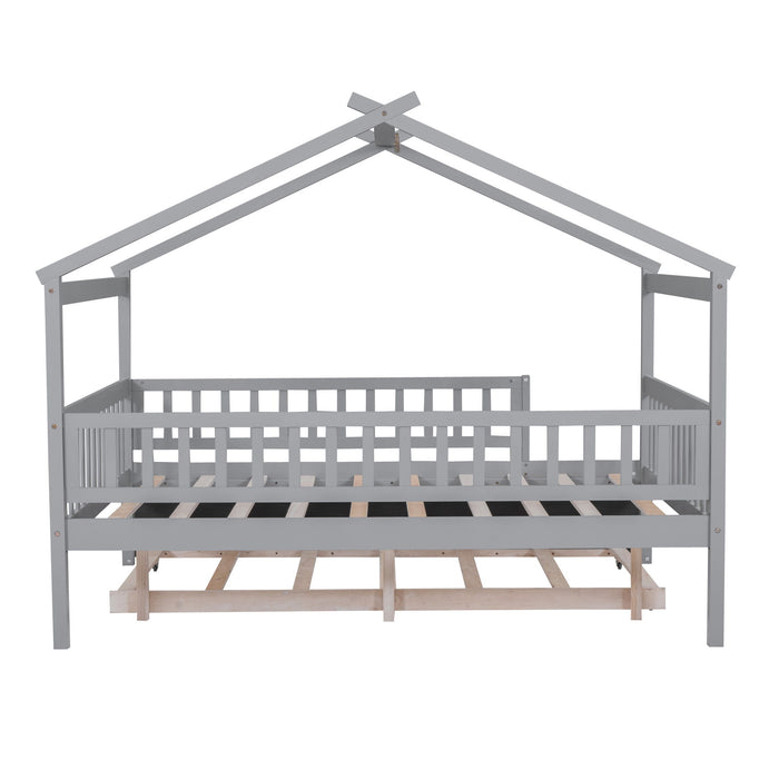 Creativity House Bed With Twin Size Trundle